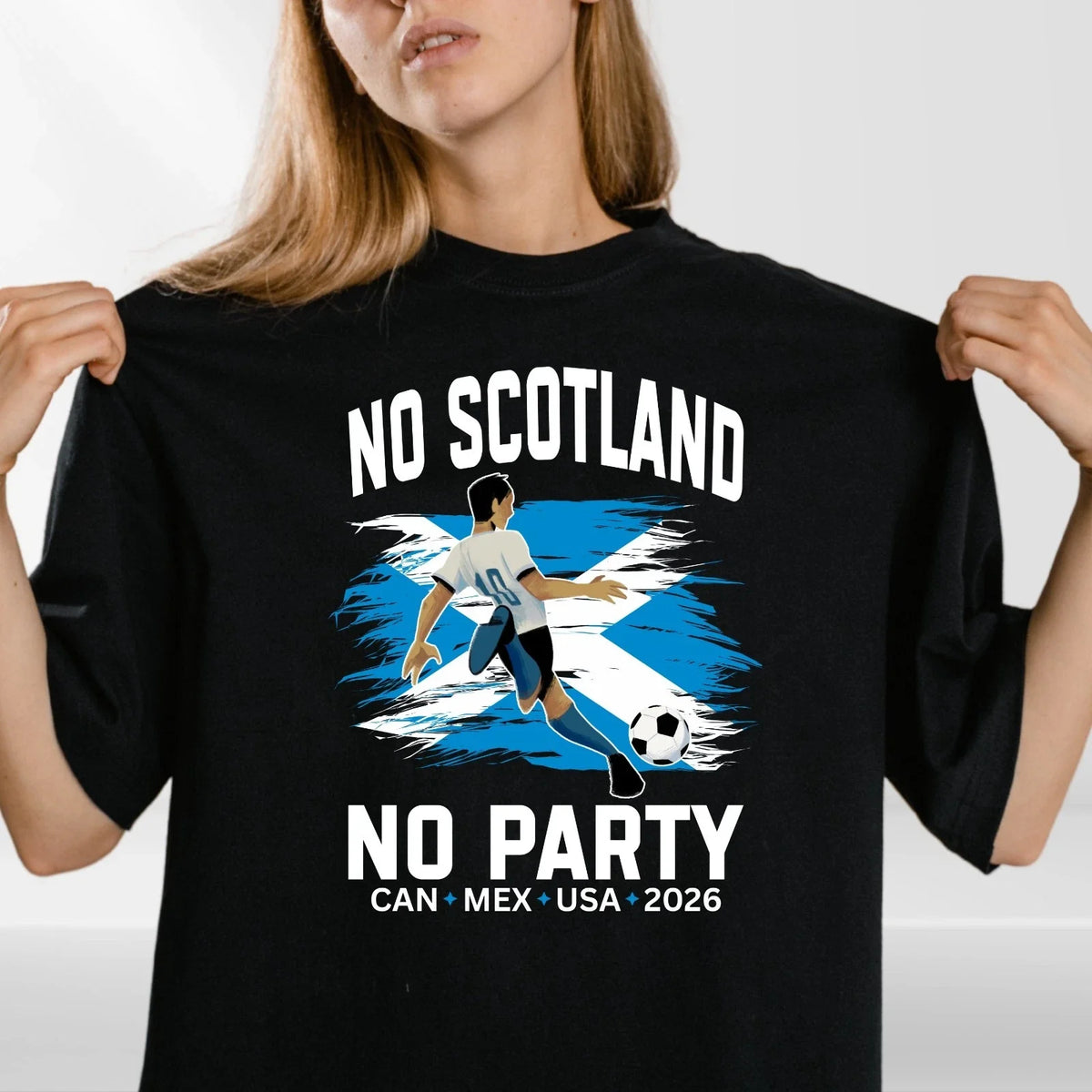 No Scotland No Party 2026 Football Fan T Shirt Scotland Soccer Supporters Tee Unisex