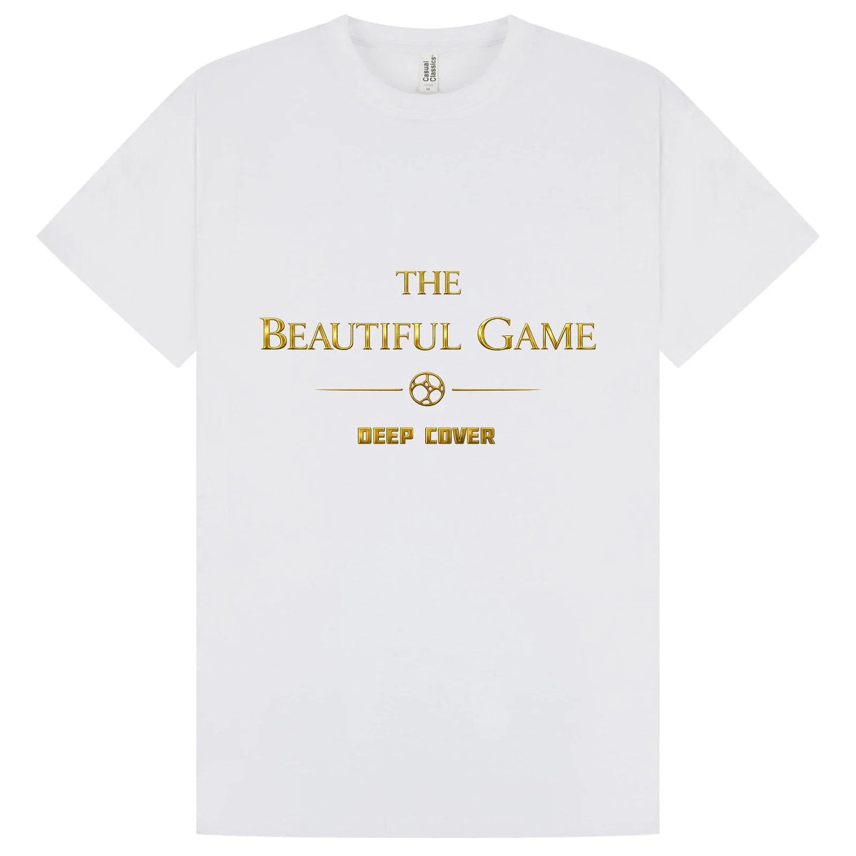 The Beautiful Game Cotton World Cup 26 in White & Gold XS to 5XL Unisex