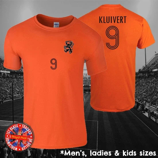 Patick Kluivert Holland Inspired Football , Men's, Ladies, Kids Unisex