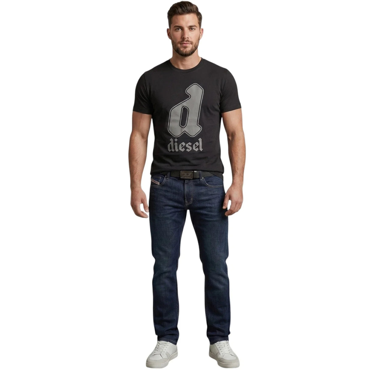 Diesel Mens T Shirts T-Diegor-K59 Graphic Logo Print Crew Neck Summer Cotton Tee Unisex