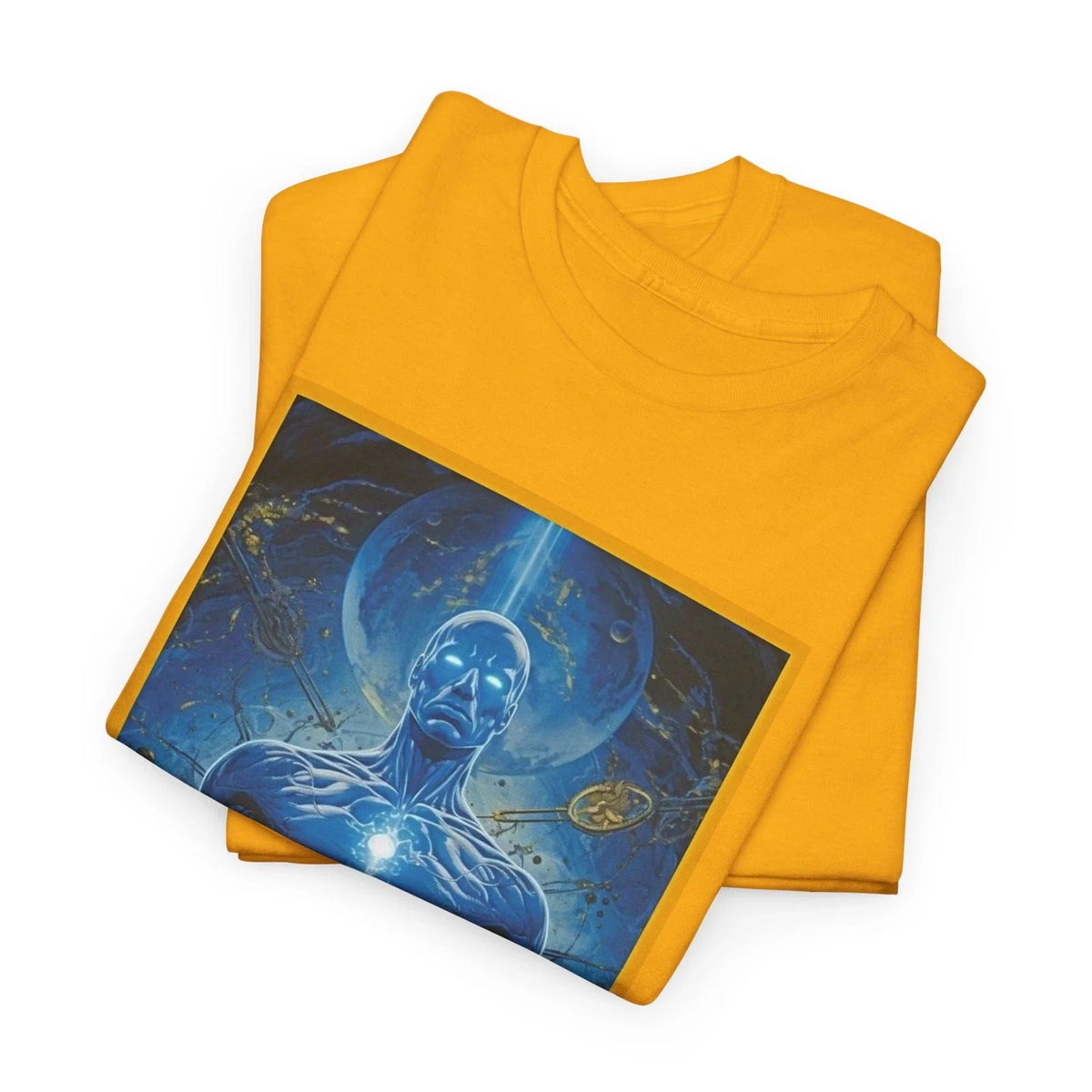 Dr. Manhattan Tee, Celestial Guardian Unisex Heavy Cotton, Cosmic Art Unisex