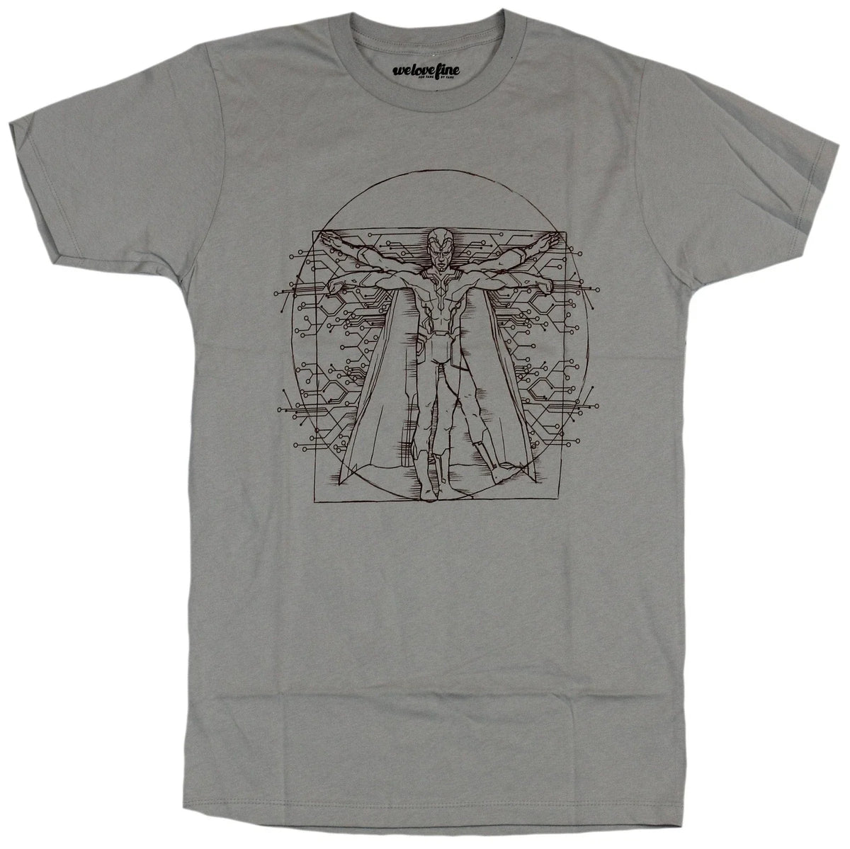 Vison of the Avengers Adult New - Vitruvian Vison Sketch Circle Pic Unisex