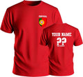 Personalise Portugal Football Soccer Fans Sports Costume Flag Badge Top Unisex