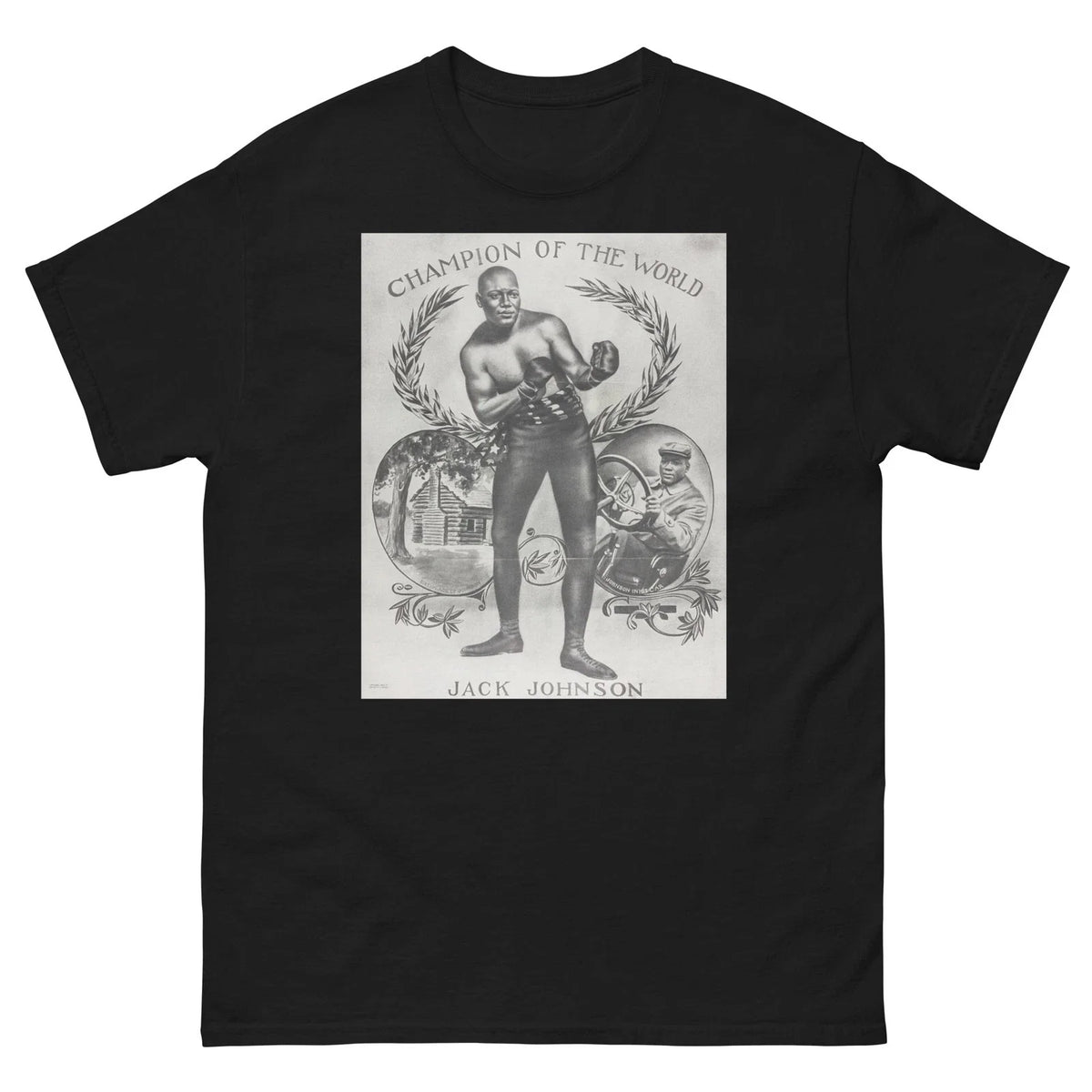 Jack Johnson Vintage Style Boxing Graphic T Shirt classic tee Unisex