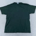 Vintage Blank Dark Green Hanes Heavyweight Shirt Mens Large Cotton Polyester Tee Unisex