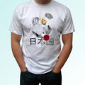 Japan football flag white t shirt design soccer gift cup top tee all sizes Unisex