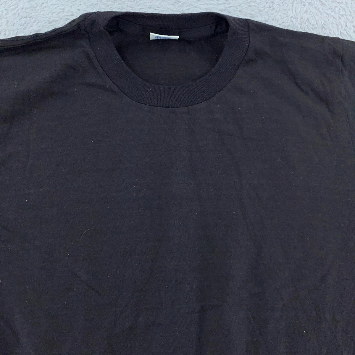 Vintage 90s Spalding Blank Black Mens Small Crewneck 100% Cotton Tee Unisex