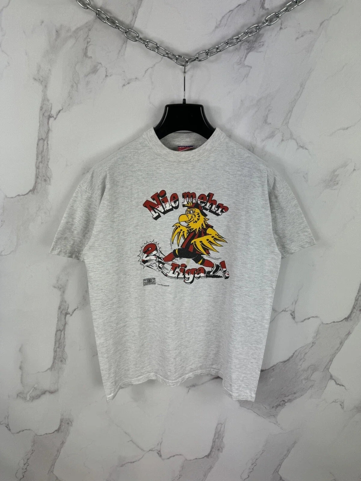 Vintage Frankfurt Fan Merch "Nei Mehr 2 Liga" Logo T Shirt L Unisex