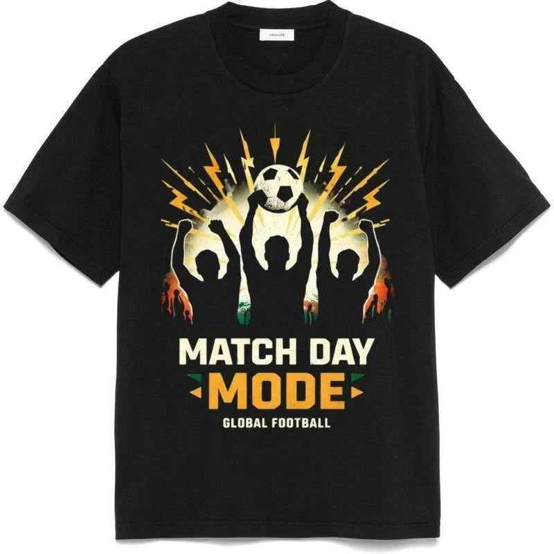 Match Day Mode Global Football – Soccer Fan Graphic Tee, Game Day Outfit Unisex