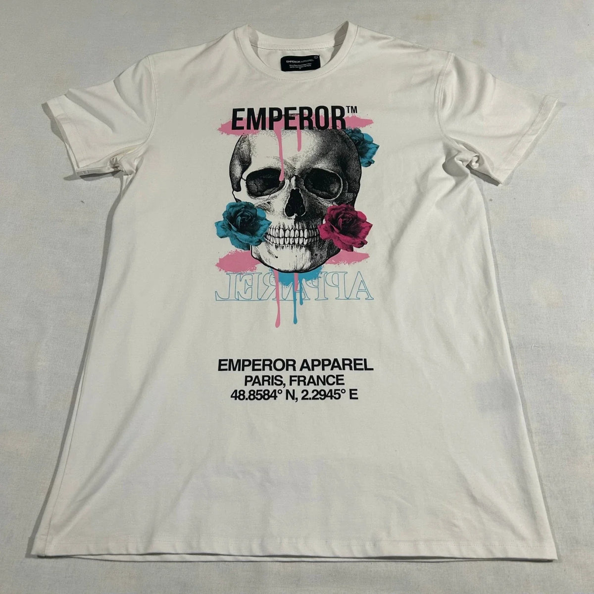 Emperor Apparel Paris France Skull T Shirt Size L Unisex