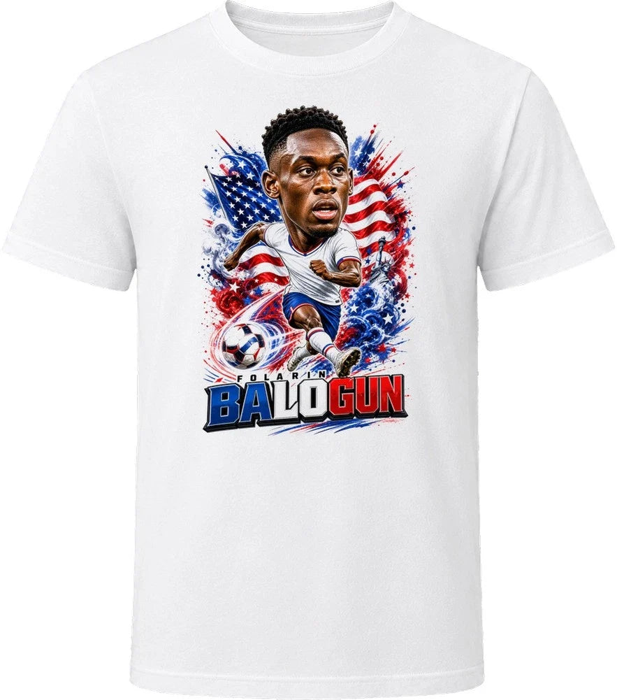 Folarin Balogun United States Soccer Caricature 2026 World Cup T Shirt Unisex