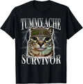 Tummy Ache Survivor Cat Meme Funny Saying Cats Animals unisex Unisex