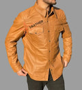 100% Genuine Leather Full-Sleeve Shirt for Men - Stylish & Durable Unisex