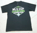 MLS Seattle Sounders Black Graphic Crewneck Mans Cotton Top Large AA22 Unisex