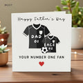 Personalized Fathers Day Card Soccer Dad Your Number One Fan Football Gift Unisex