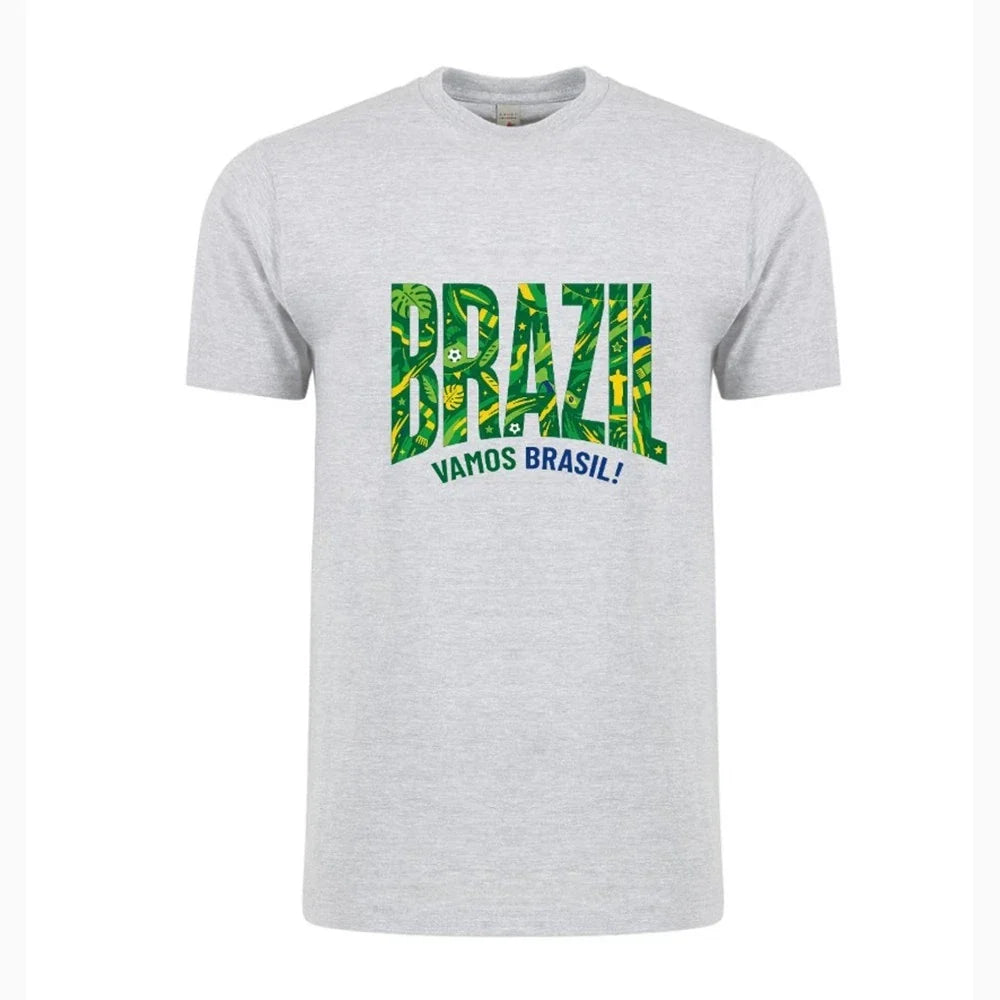 Brazil Country Flag Soccer World Cup 2026 Adult Unisex Football Fan Tee Unisex