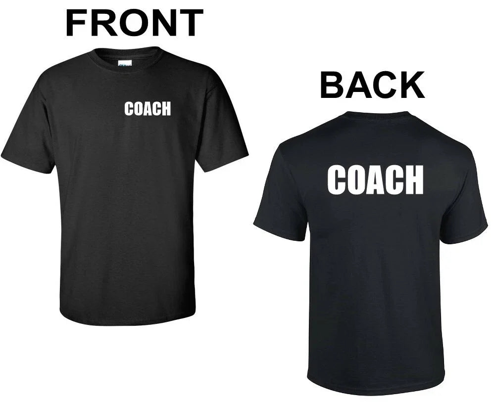 FRONT & BACK COACH SOCCER BALL TEE SHIRT Unisex