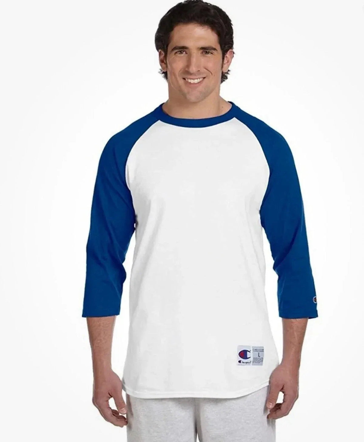 Champion 5.2 oz. Tagless Raglan Long Sleeves Baseball T1397 Unisex