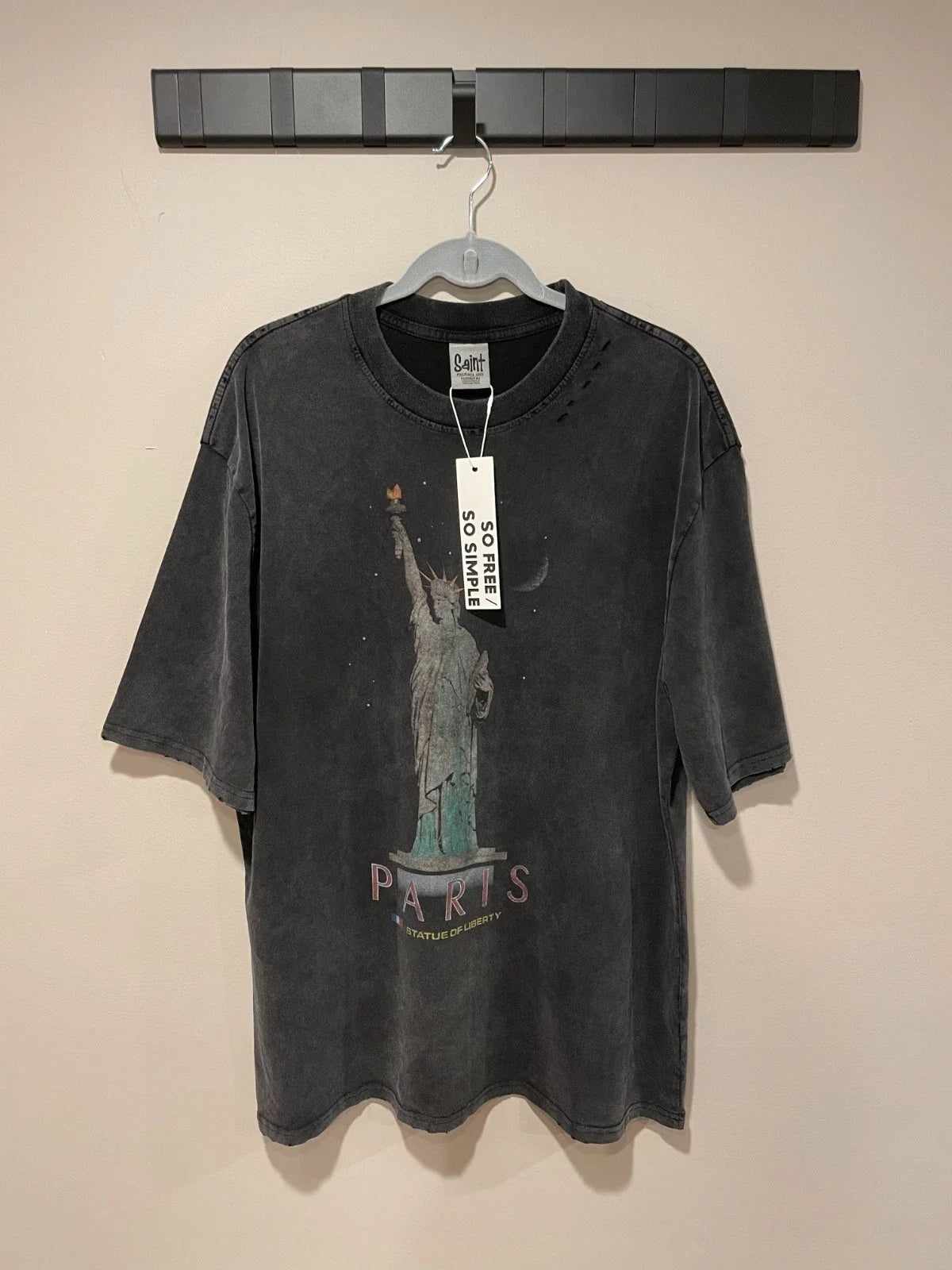 'Liberty' Destroyed Graphic Tee oversized Premium Cotton Fast shipping Unisex