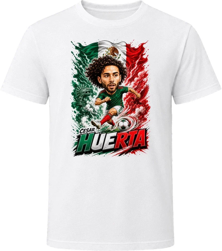 Cesar Huerta Mexico Soccer Caricature 2026 World Cup T Shirt Unisex