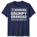 Warning Grumpy Grandad Unisex T Shirt Funny Gift Xmas Present Fathers Day Tee Unisex