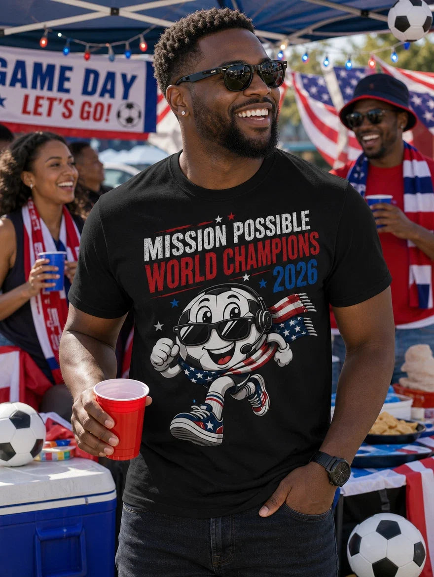 USA Soccer Tee 2026 World Champions Fan Shirt Patriotic Sports Gift Unisex