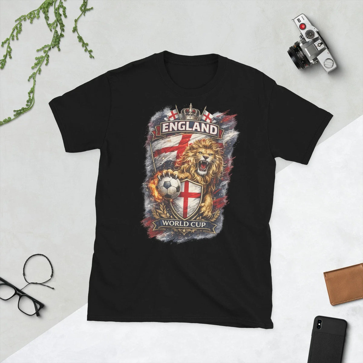 England Roaring Lion World Cup Fan | Unisex Football Supporter Tee Unisex