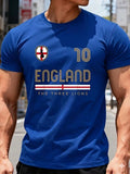 England Football Shirt Mens Three Lions Soccer Fan T Shirt World Cup Support Tee Unisex