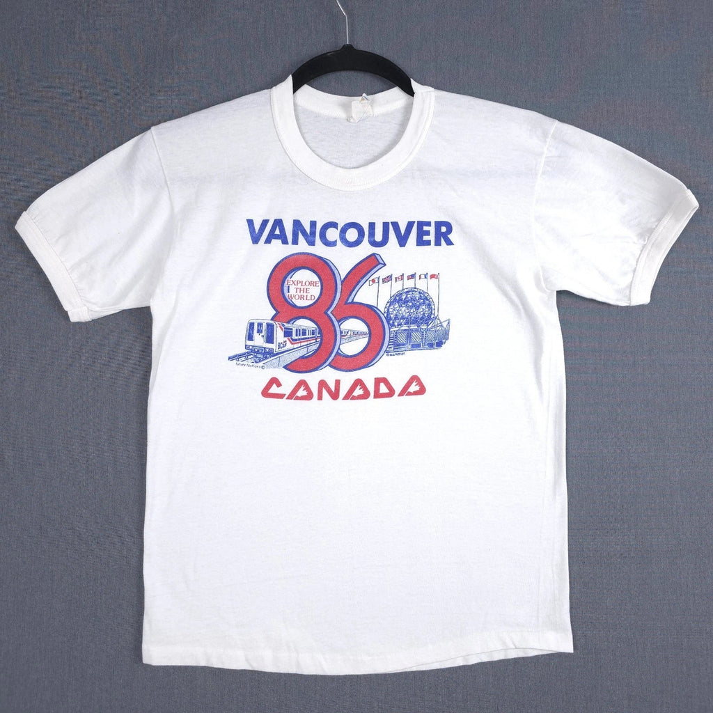 Vintage Expo 86 Vancouver Canada Shirt Size Large Future Fashions Lee Mar 1985 Unisex