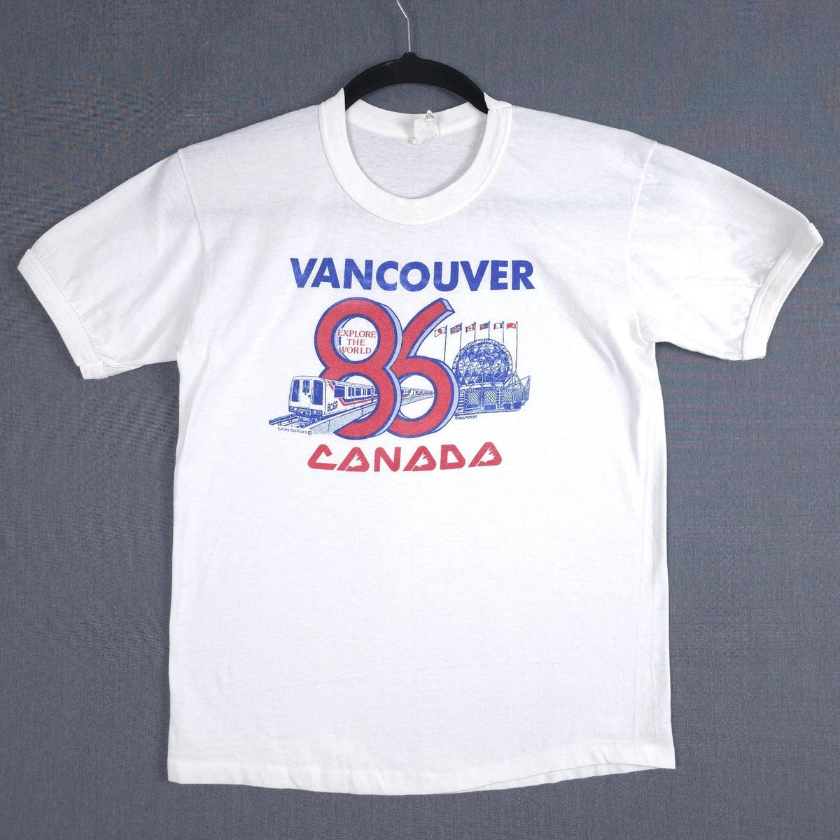 Vintage Expo 86 Vancouver Canada Shirt Size Large Future Fashions Lee Mar 1985 Unisex