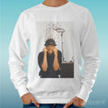Felpa Man Light Sweater White " Jim Carrey Funny Cult " Unisex