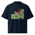 Red Rose, Unisex organic oversized high neck Unisex