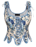 Bustier Tops for Women Renaissance Corset Tops Floral Fairy Costume Apricot B... Unisex