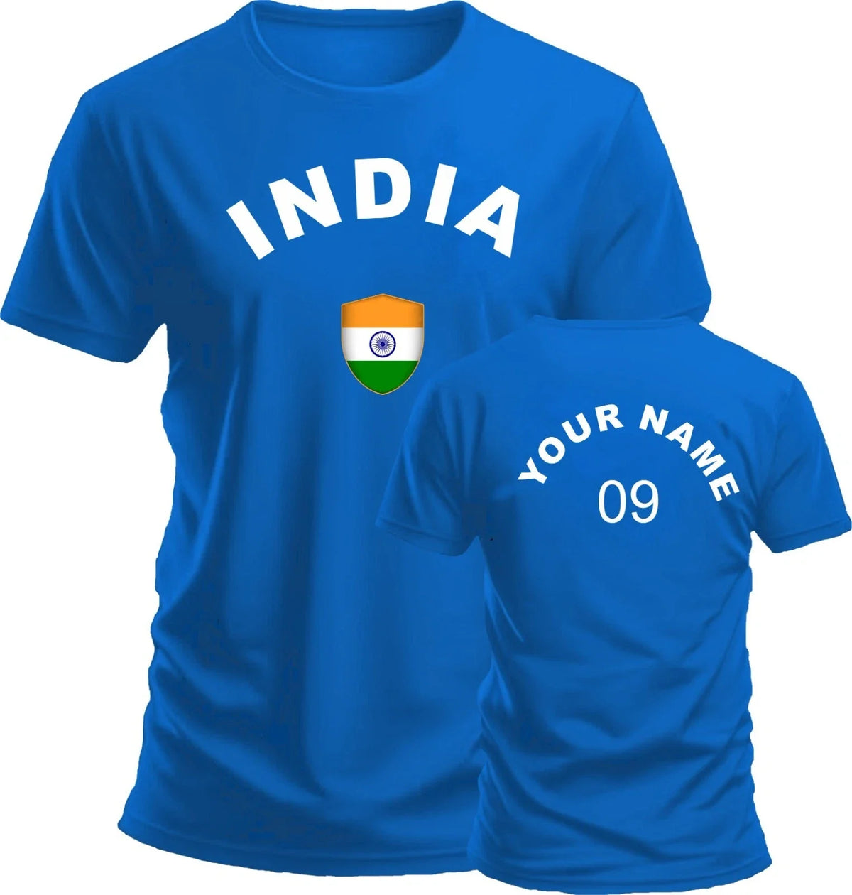 Personalise India Football Soccer Fan Sport Costume Flag Bad Gift Top Unisex