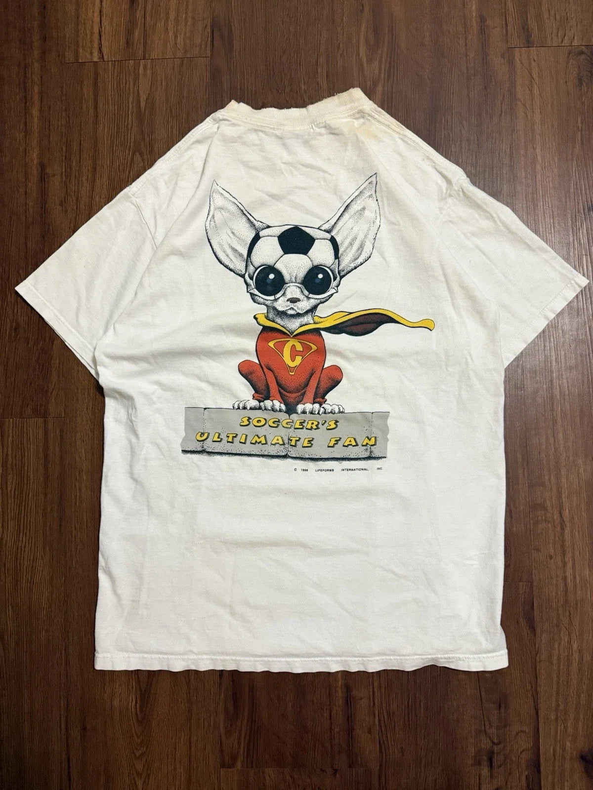 1998 Lifeforms Chihuahua Soccer Ultimate Fan Size L Youth (Might Fit M/S) Shirt Unisex