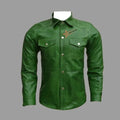 Genuine Leather Full-Sleeve Shirt for Men - Stylish & Durable Unisex