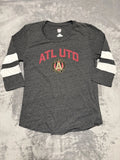 Atlanta United Raglan 3/4 sleeve Gray shirt Size Medium Unisex