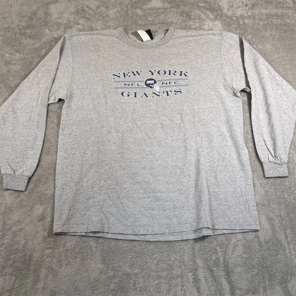 VTG New York Giants Shirt Men's XL Gray Cotton Polyester Unisex