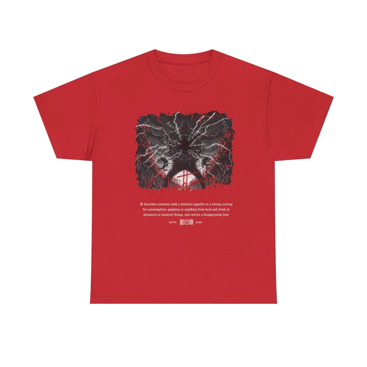 Gluttony Graphic Tee | 7 Deadly Sin Illustration, KP Custom Designed Unisex