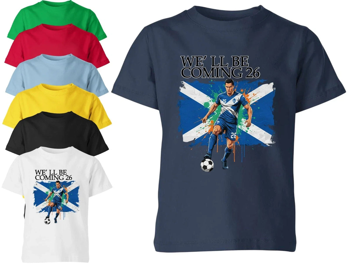 Scotland Football Unisex Kids We Will Be Coming World Cup 2026 Soccer Unisex