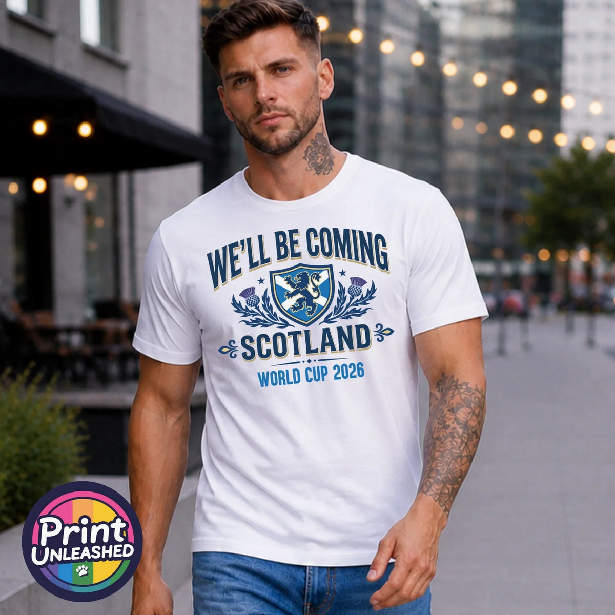 Scotland 2026 Tee World Cup We'll Be Coming Unisex Football Fan Top Unisex