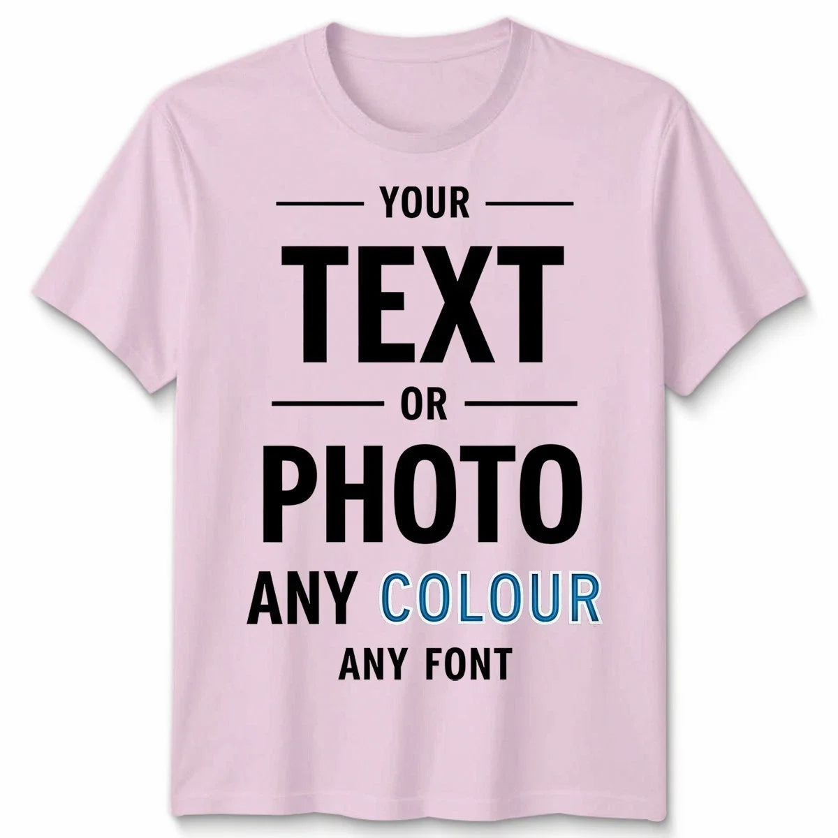 Personalised Unisex T Shirt Custom Your Image Or Text Activewear Sports Tee Unisex