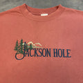 Vintage 90s Jackson Hole Mens Large Pine Trees Mountains Art Streetwear Unisex