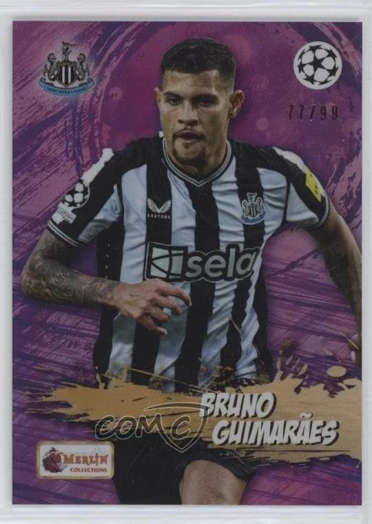 2023 Merlin's Heritage UEFA Club Competitions Purple 77/99 Bruno Guimaraes 19qk Unisex