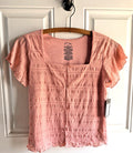 art class Girls Textured Pink Short Sleeve Shirt - Girls Size XL (14) Unisex