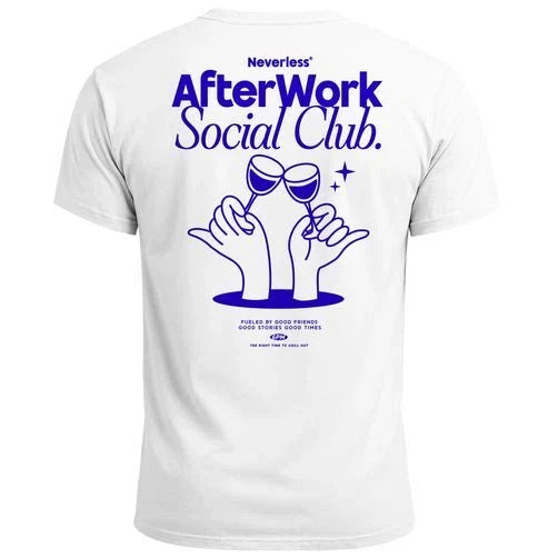 Backprint TShirt men's print shirt cotton print after work social club Unisex
