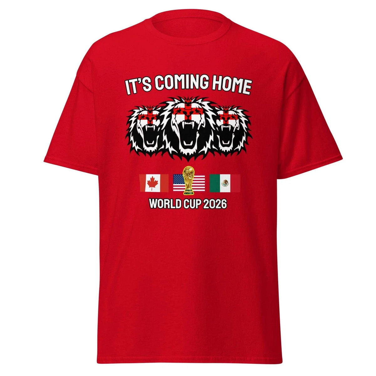 England World Cup 2026 It's Coming Home 3 Lions Football Shirt Unisex Unisex