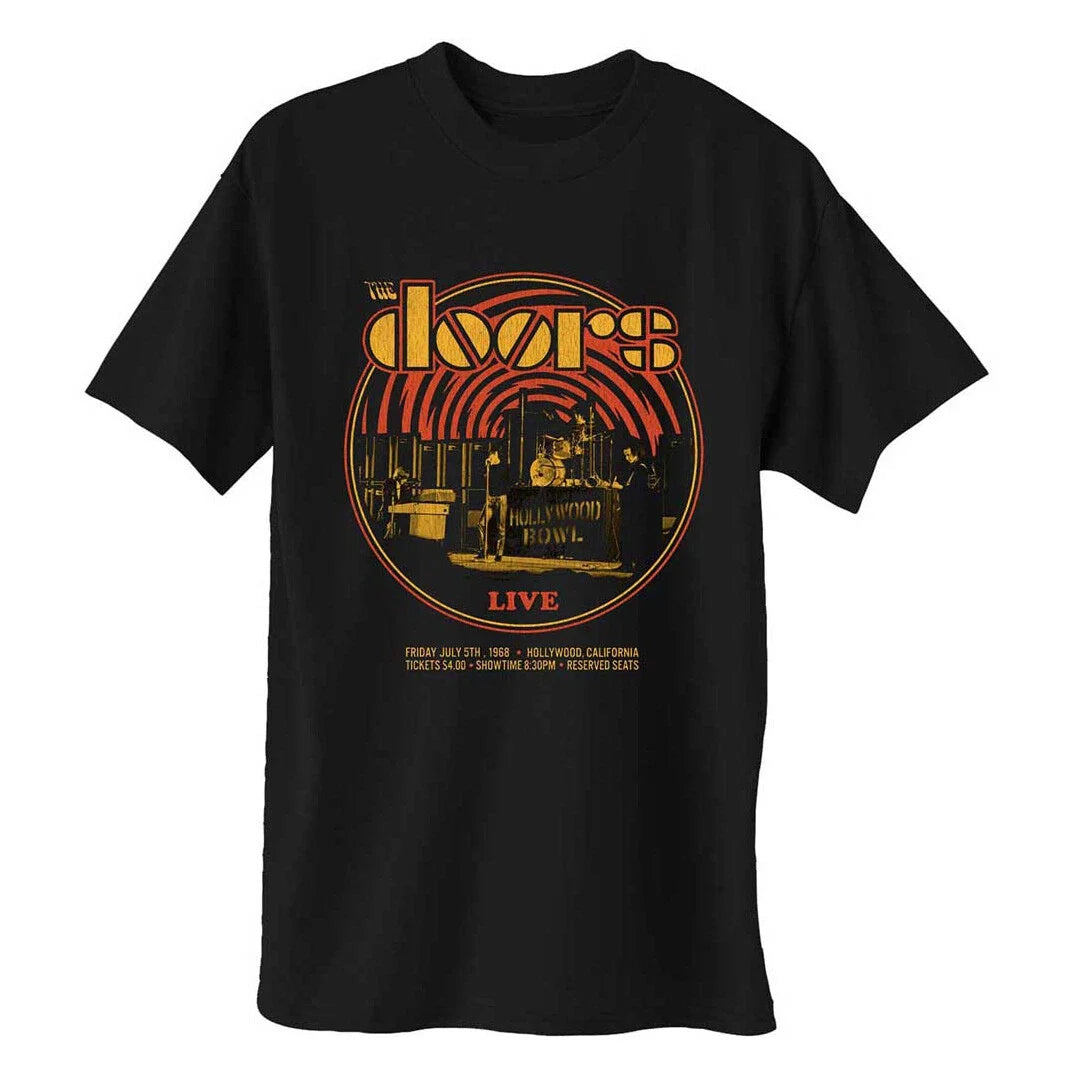 The Doors Live 68 Retro Jim Morrison Official Black New Unisex