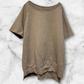 One-of-a-kind [M] Beige Short Sleee Cut and Sew Casual Stylish intage Unisex