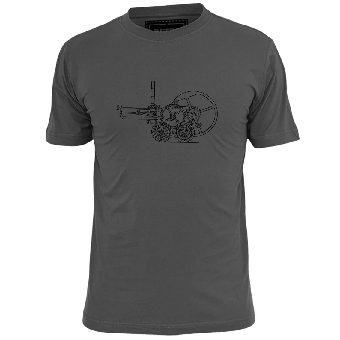 Mens Richard Trevithick's 1804 Steam Locomotive Train Blueprint T Shirt Unisex
